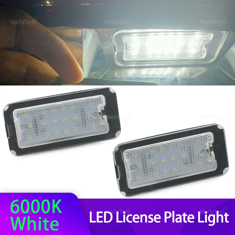 2 uds luz LED de matrícula lámpara de número Canbus sin Error blanco para Fiat 500 500C Fiat Abarth 2007-2016 2008 2009 2010 51800482