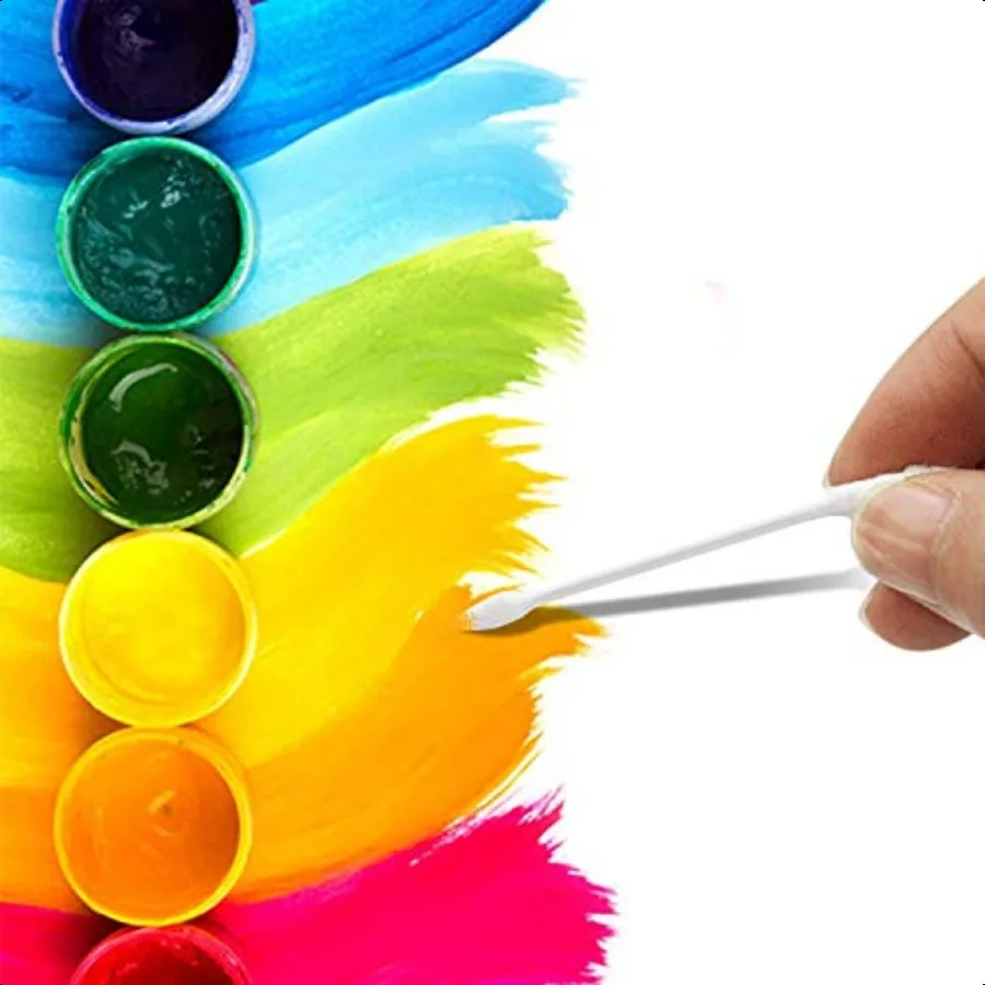 400count Органические ватные тампоны для младенцев и детей с круглой головкой Qtip для детских ушей, носа, 100 хлопковых бумажных палочек с двойным наконечником