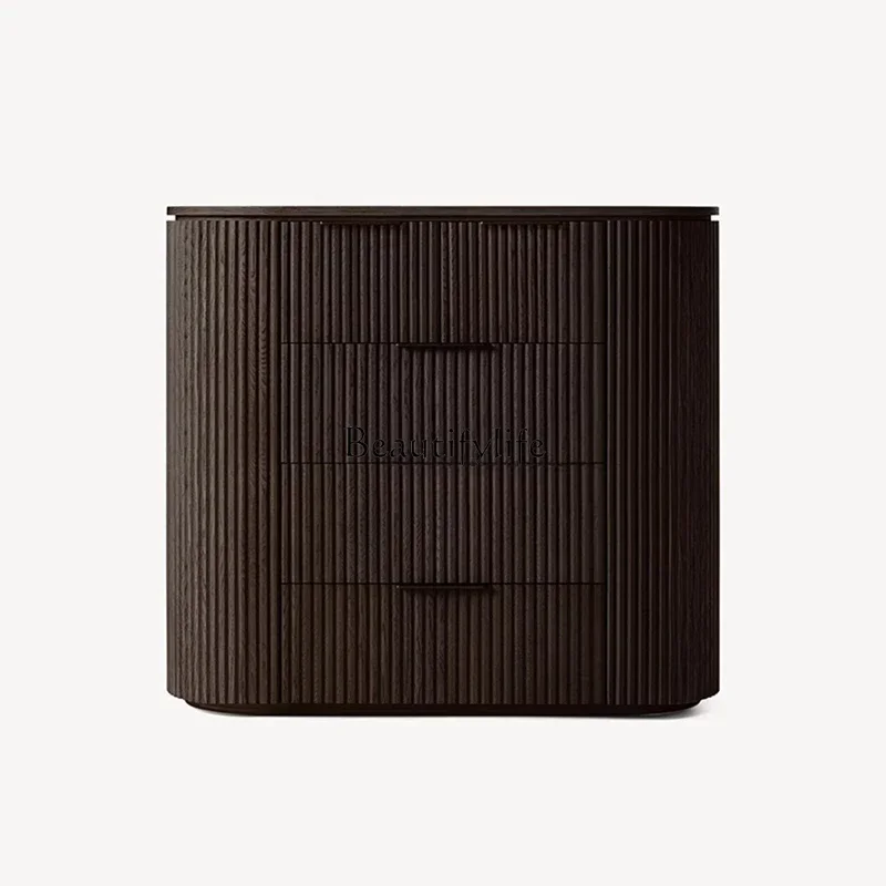 *solid wood dining side oak storage wall side five bucket storage cabinet