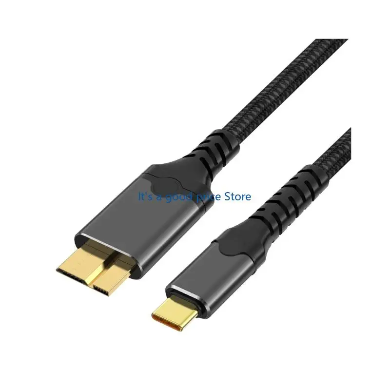  USB C to MicroB Data Cable, USB 3.1 10Gbps Textile Transfer for Cameras