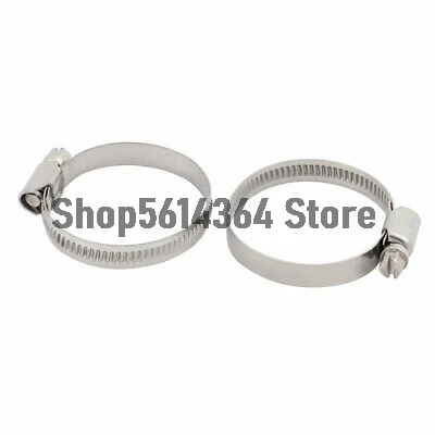 5pcs 32-50mm Clamping Range 8mm Width Steel Hose Clamp