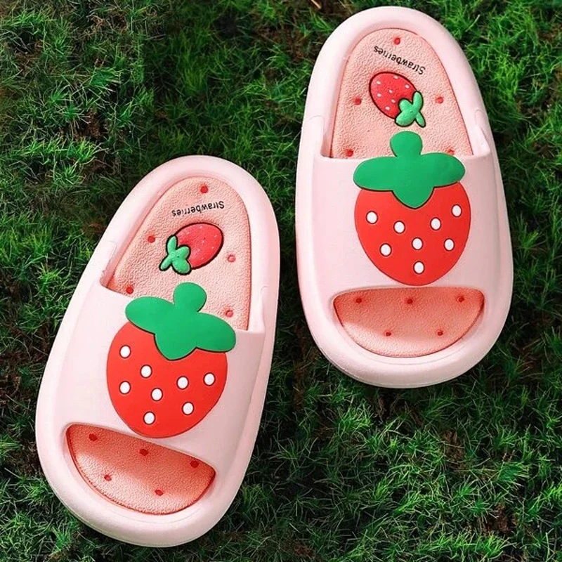 Children Slippers Cartoon Home Shoes for Boy Girl Summer Men Women Soft House Slippers Beach Child Adults Kids  Baby Slides