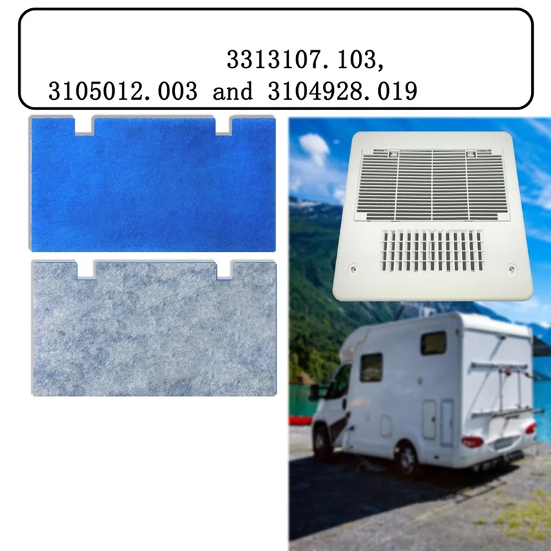 ABGR-3PCS مرشحات مكيف الهواء RV لمكيفات الهواء الثنائية الحرارية 3313107.103، 3105012.003 و3104928.019