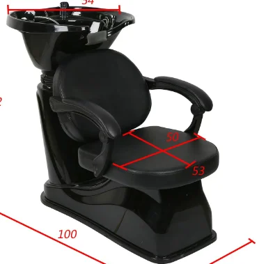 Luxury Leather High Density Sponge Beauty Hair Salon Back Washing Shampoo Bed Chair