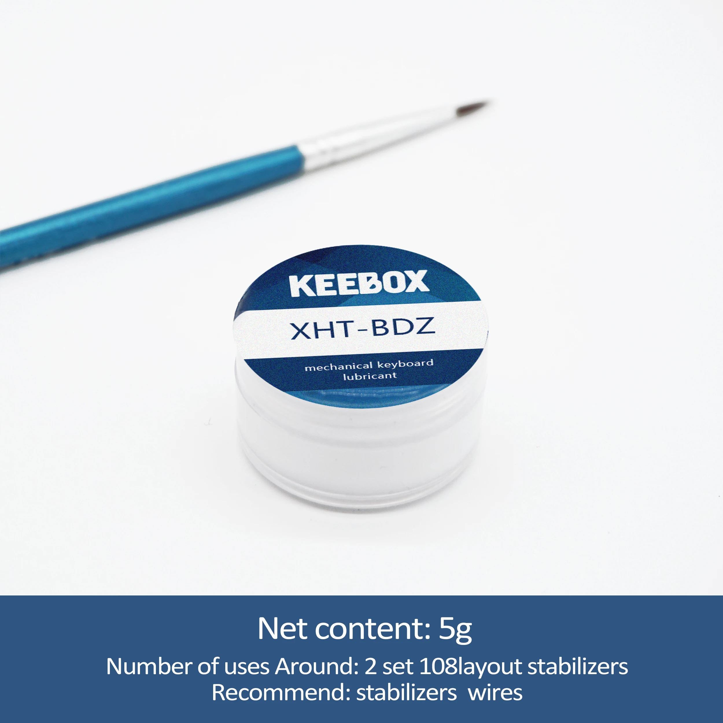 Keebox Krytox GPL205G0 GPL105 XHT-BDZ مفتاح لوحة المفاتيح الميكانيكية مثبت التشحيم Lubing الشحوم استقرار فرشاة التشحيم