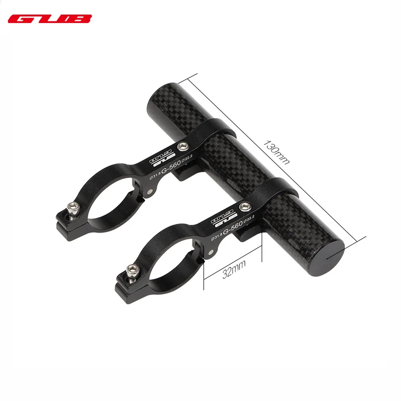 GUB 130mm Aluminum Alloy Bicycle Handlebar Extender Tube Mountain Bike Road Bike Front Light Bracket Lamp Flashlight Accessories view 3