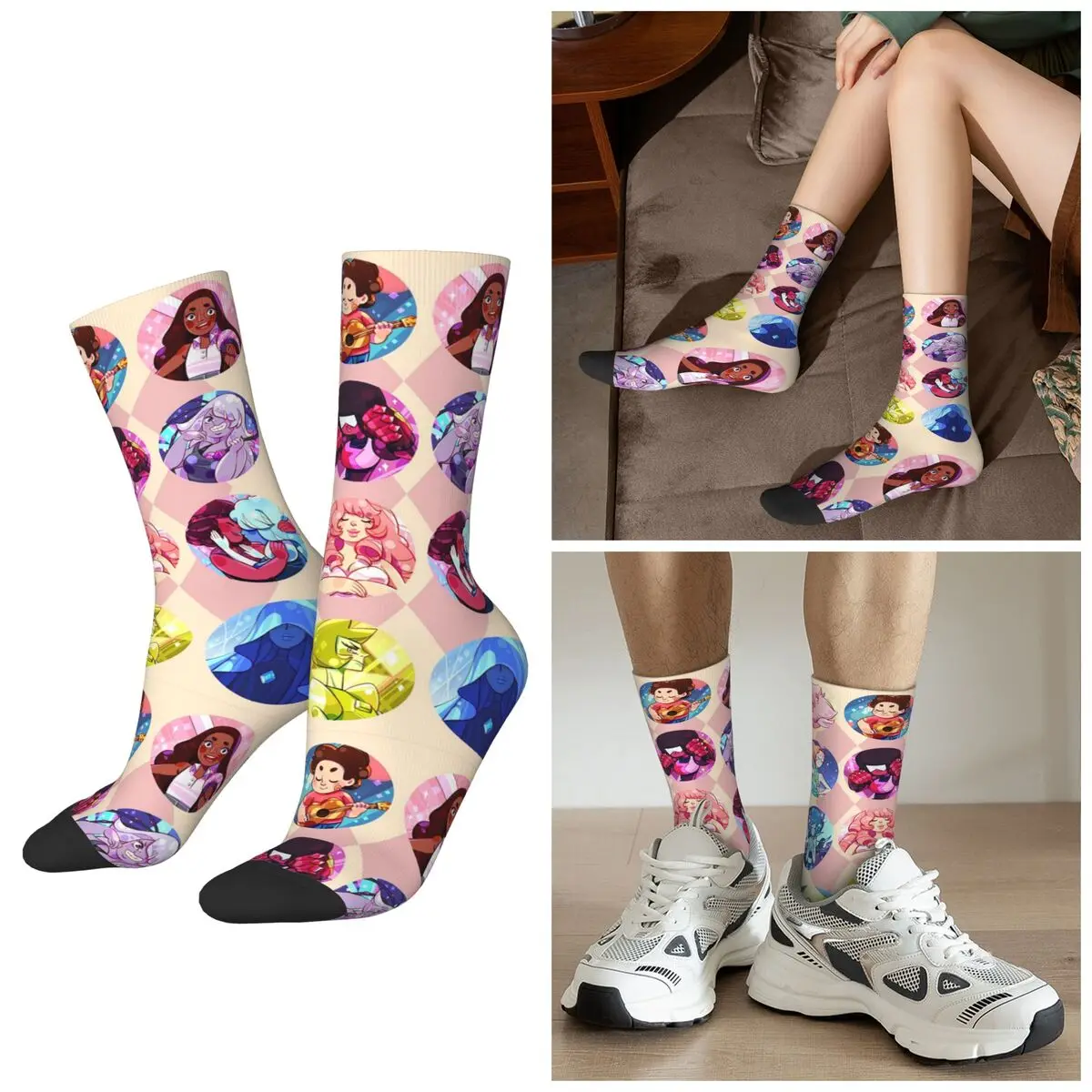 

Всесезонные носки Steven Universe, носки Harajuku Crew, модные чулки для мужчин и женщин, подарки