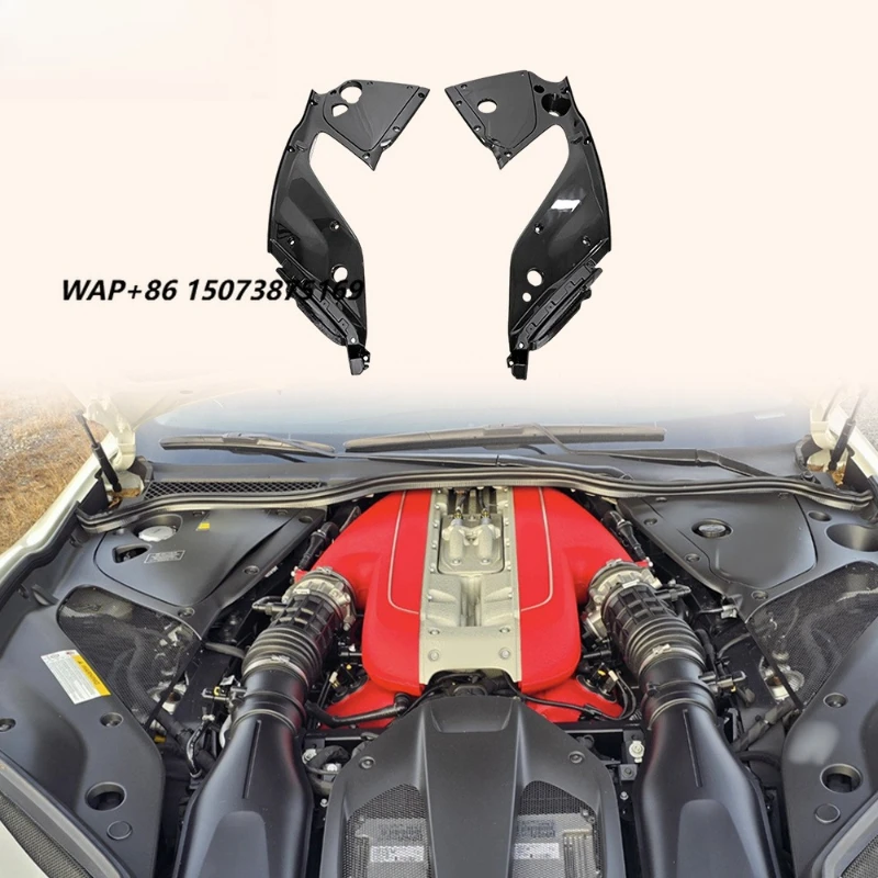 For 812 GTS Superfast 18-24 1K Plain Dry Carbon Engine Side Bay Panels