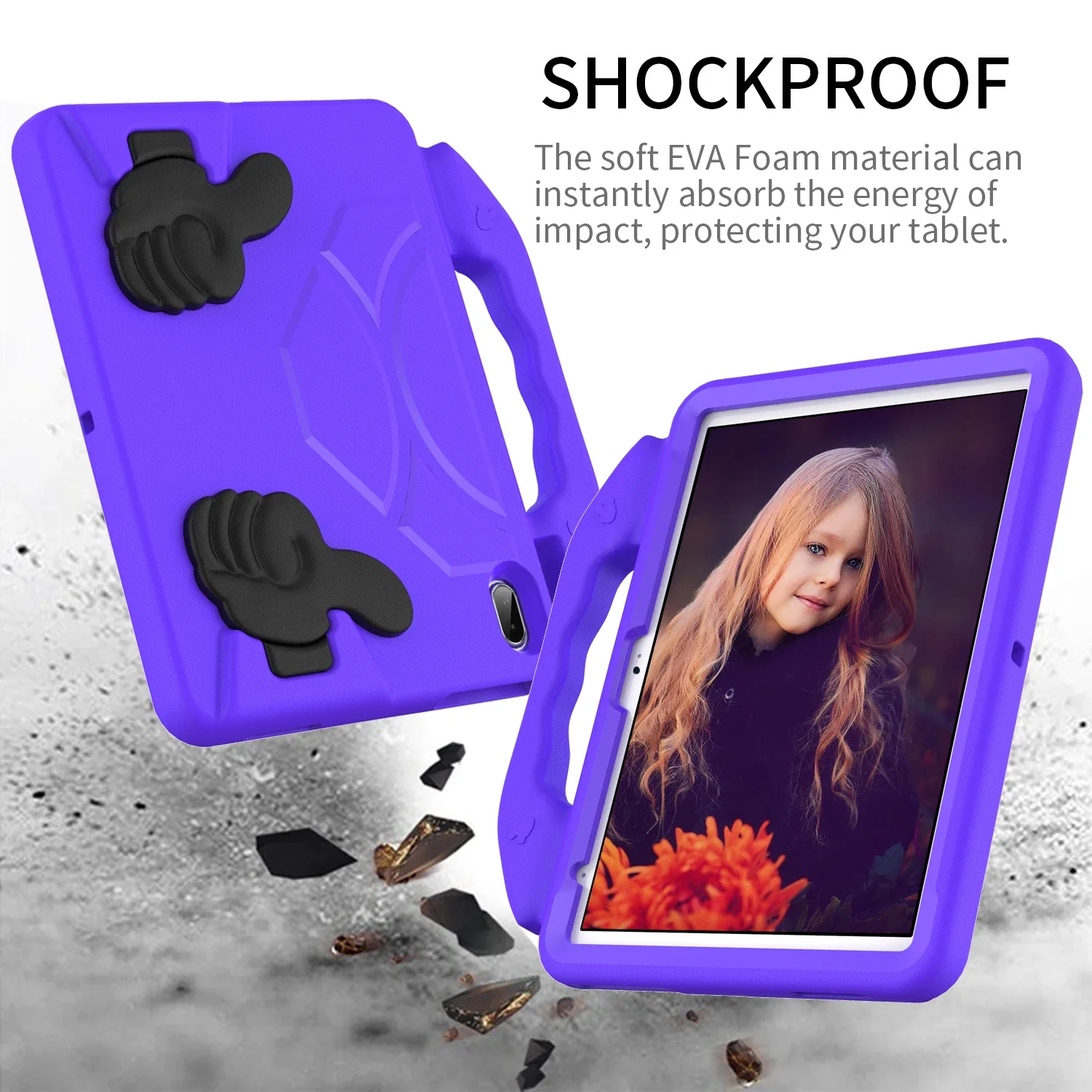Thumbs Up Case for Samsung Galaxy Tab A9 8.7 inch 2023 Kids Soft EVA Stand Cover for Tab A 7.0 8.0 4 A7 Lite A9 E A8.0 2017 2018