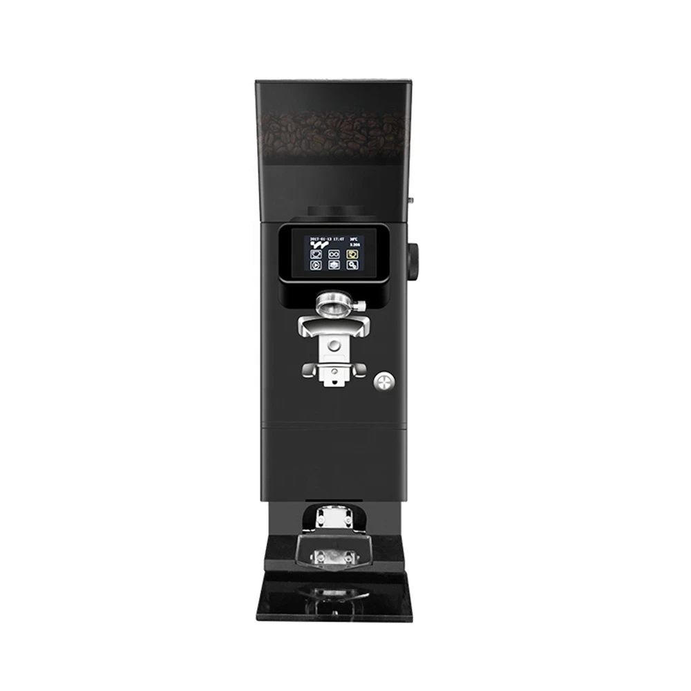 

Popular 90mm Flat Burr Coffee Grinder with Tamper Digital Touch Screen Control Adjustable Grinding Size