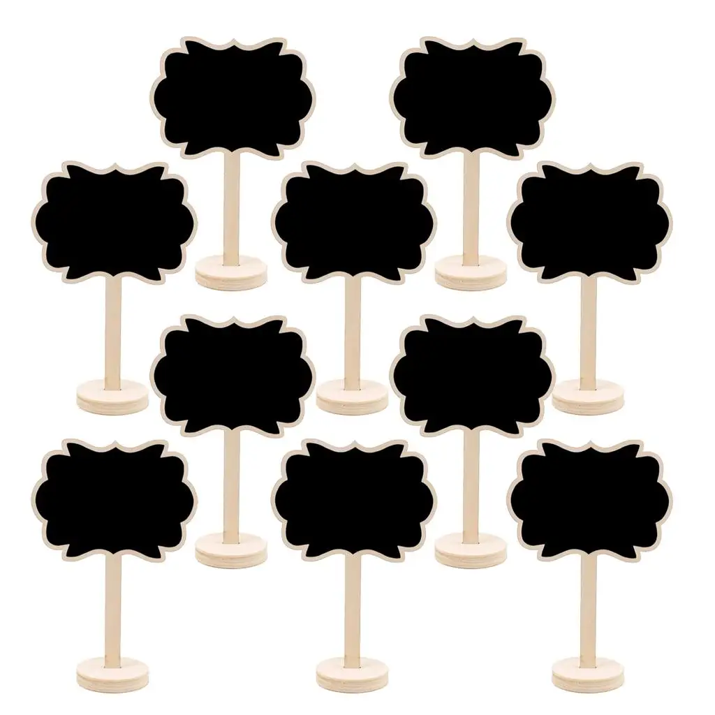 10pcs Rectangle Blackboard with Menus Restaurant Wedding Parties