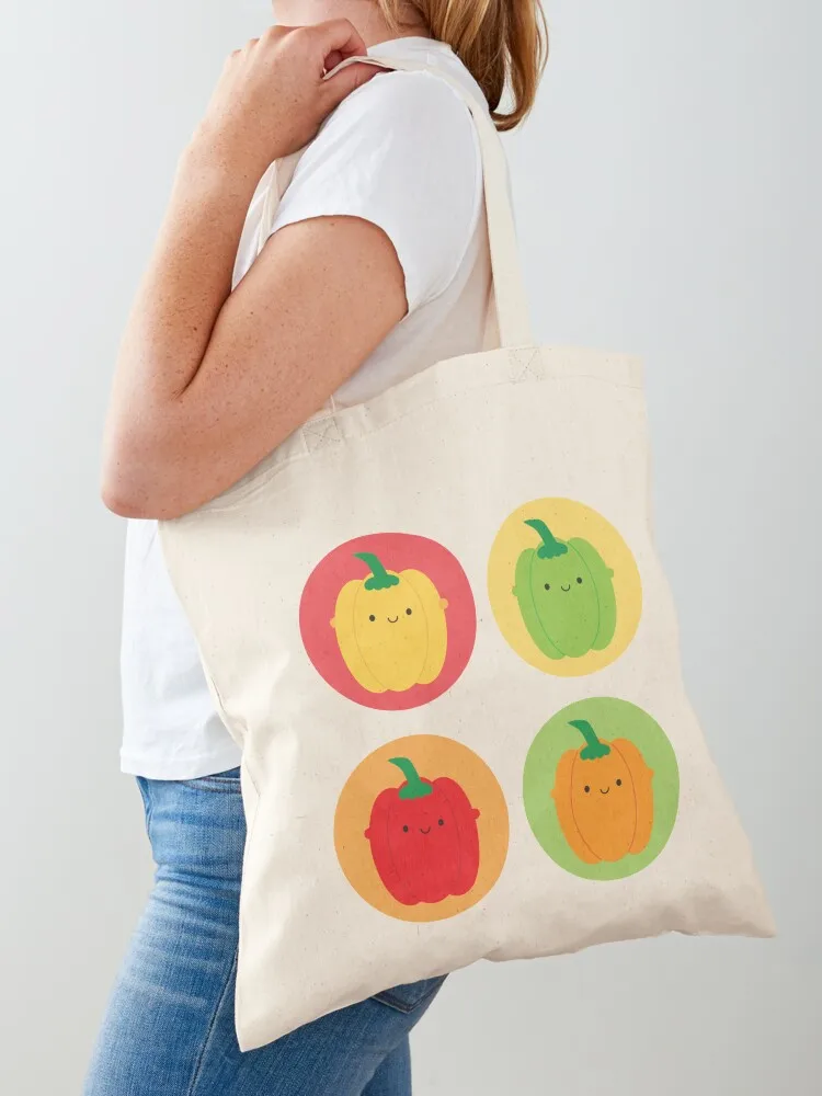 

Kawaii Bell Peppers Tote Bag reusable shopping bag Women's bags Women's tote bag shopper women