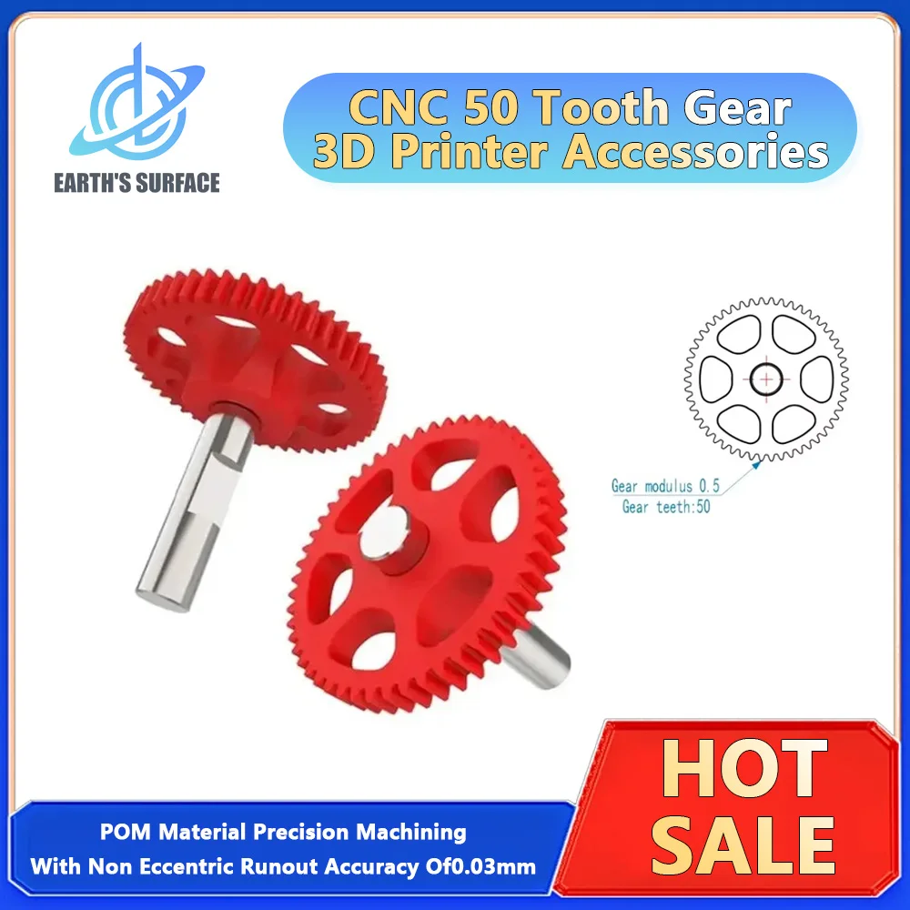 

Детали 3D-принтера Voron 0,1/2,4 Боудена Модернизированный высокоточный ЧПУ с 50-зубой Редуктор POM Экструзионный механизм Шерпа Красный