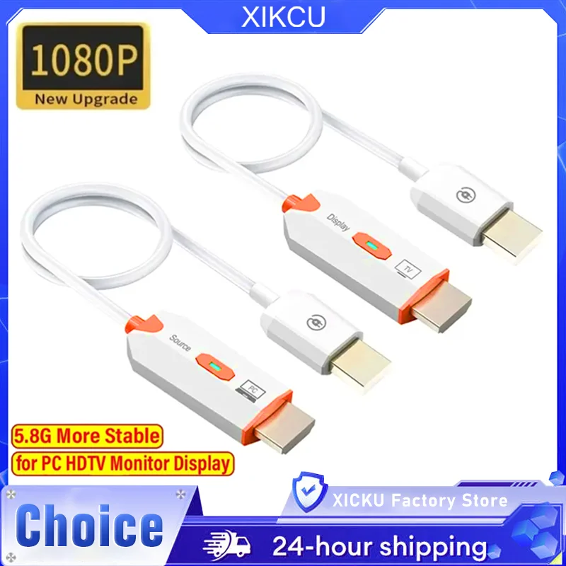 

Беспроводной аудио-видео передатчик-приемник HDMI 5.8G 1080P на 30 м для подключения камеры, ноутбука, ПК к телевизору, монитору, проектору