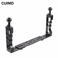 Handle Aluminium Alloy Tray Stabilizer Rig for Underwater Camera Housing Case Diving Tray Mount for GoPro DSLR Camere Smartphone