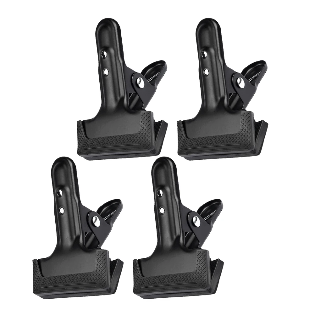 

4pcs Black Clamps Photography Background Cloth Fixing Tool Large Size Durable Background Backdrop Equipment