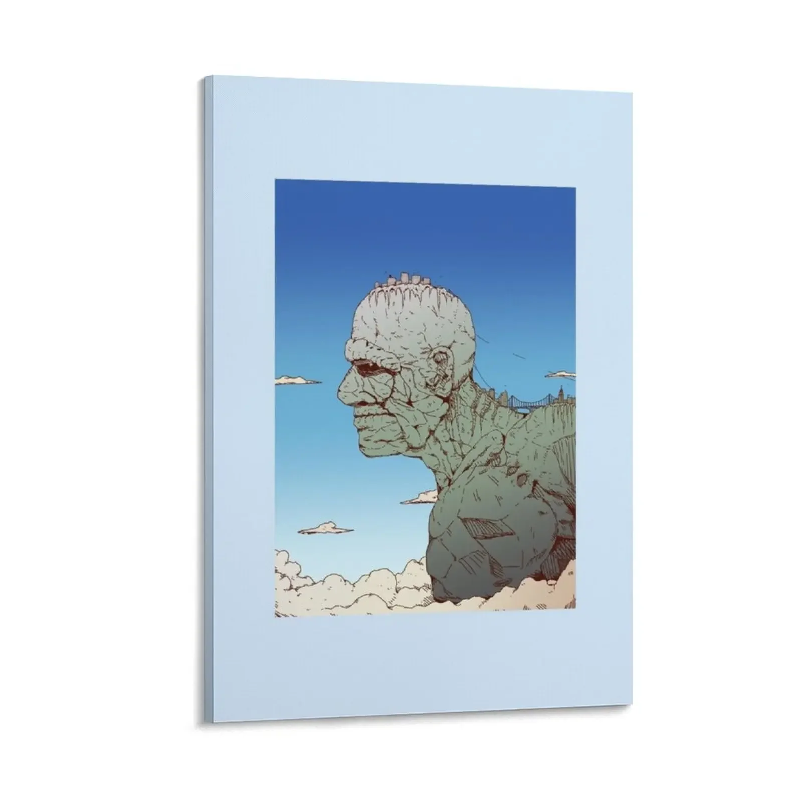 

CITY ON HEAD Canvas Painting interior paintings wallpapers home decor paintings wall decor aesthetic room decor