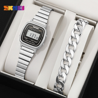 SKMEI Women Wristwatch Gift Top Brand Luxury Waterproof Lady Watch Sports Small Dial Digital Watch and Bracelet Relogio Feminino