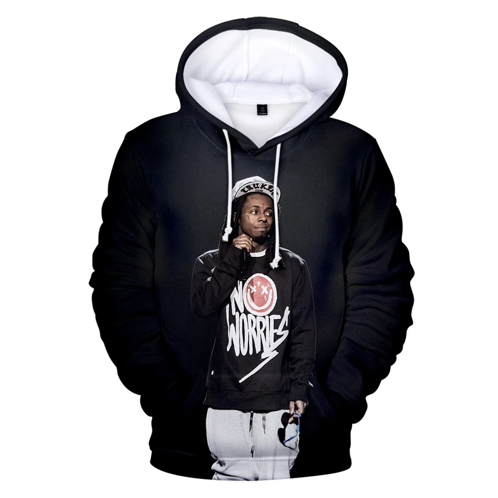 

Rapper 3D Printing Lil Wayne Hoodies Hip Hop Dwayne Michael Carter Jr Sweatshirts Hoodie Fashion Harajuku Pullover Oversize Coat