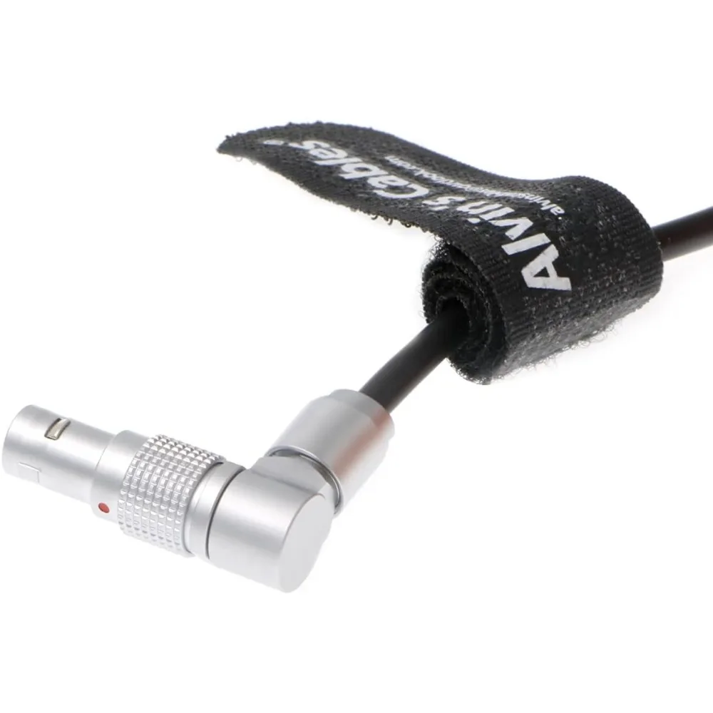 Alvin's Cables Adaptador de cable de alimentación para Hollyland RX TX Z CAM E2 insignia giratoria ángulo recto 2 pines macho a CA universal con