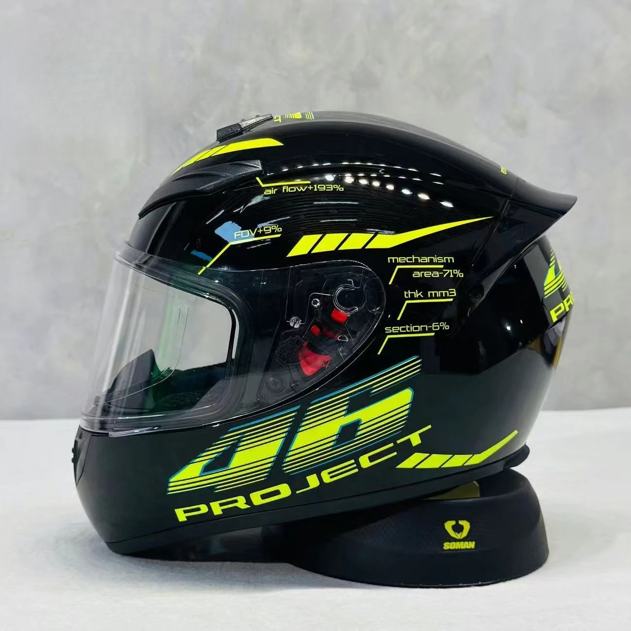 

Adventure Touring Dual Sport Full Face Motorcycle Helmet with Dazzling Lenses and Large View Visor for On Road and Off Road Use