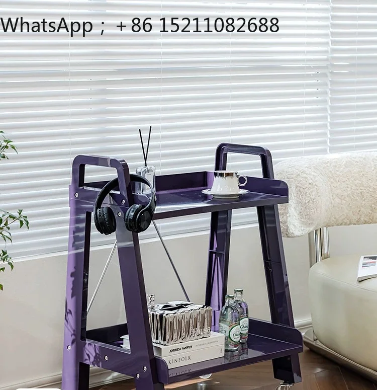 LLY simple creative removable shelf home sofa side several Internet celebrities transparent storage trolley