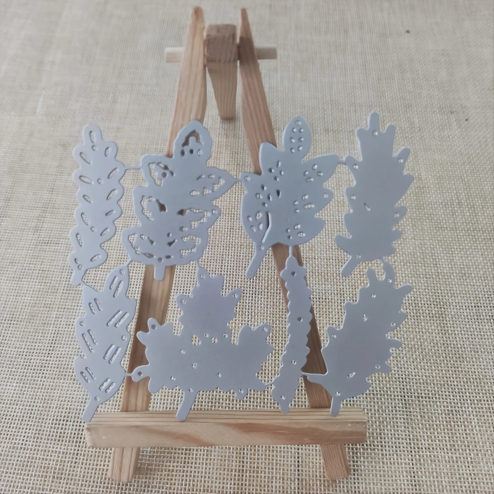 8 pcs leaves Set Frame Metal Cutting Dies DIY Scrapbooking Photo Album Decorative Embossing Stencil Paper Card Crafts