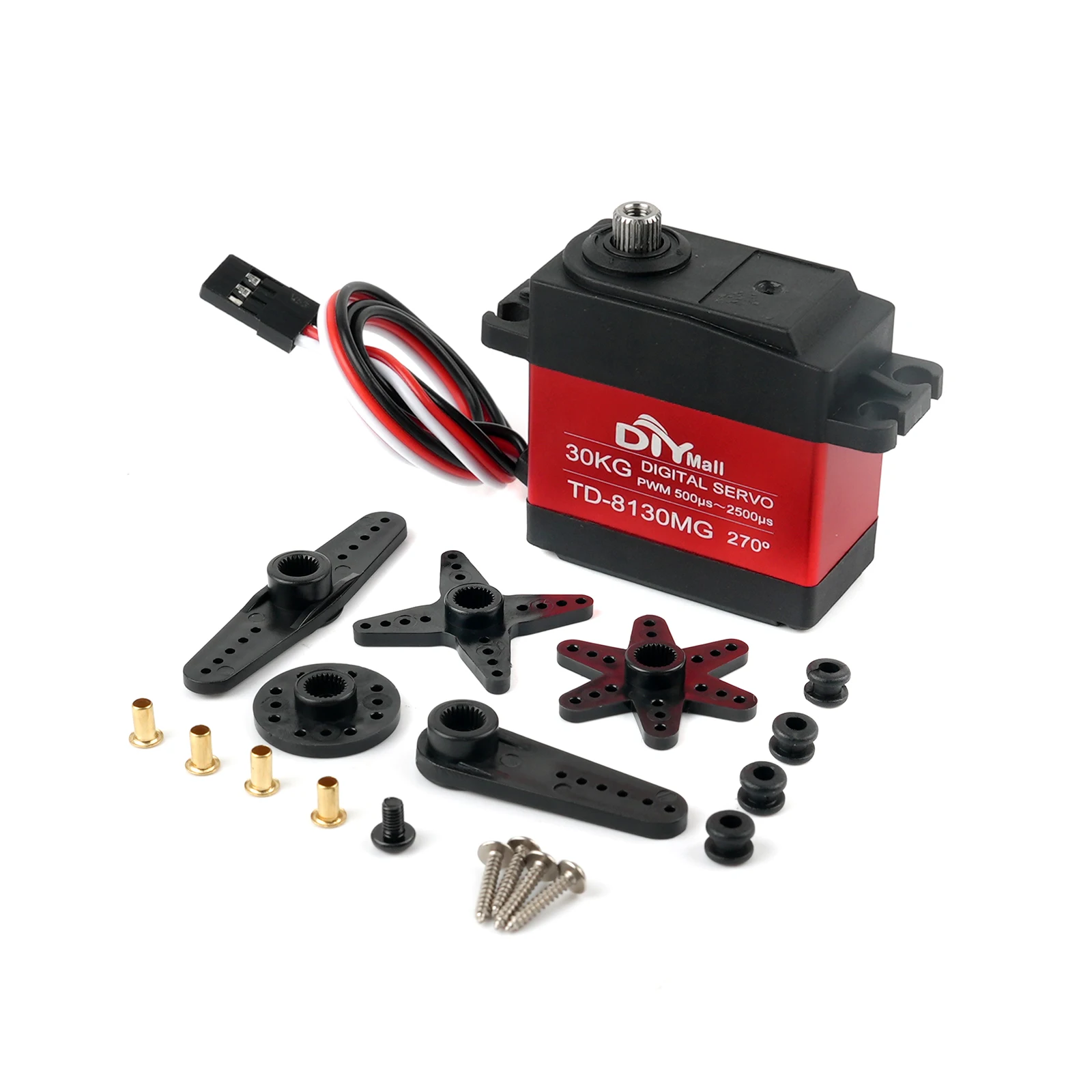 TD-8130MG 30KG Digital Servo High Torque Metal Gear 180Degree 270Degree 360Degree Core Motor Steering for 1/8 1/10 RC Car Boat