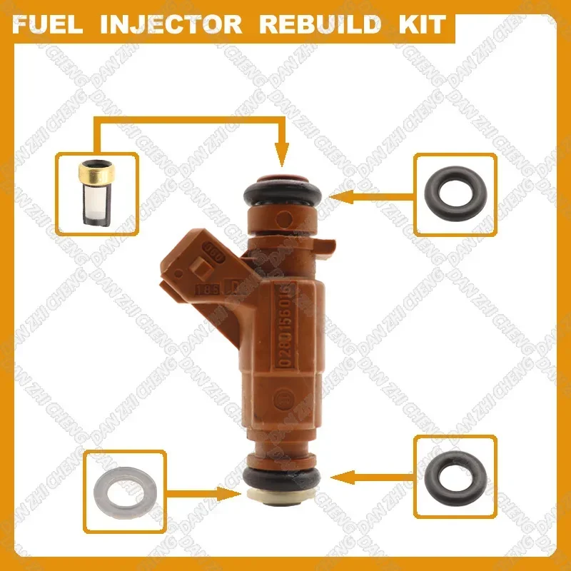 

Fuel Injectors Seals O-Ring Repair Filters for Mercedes M113 E50 V8 5.0L A1130780249 0280156016
