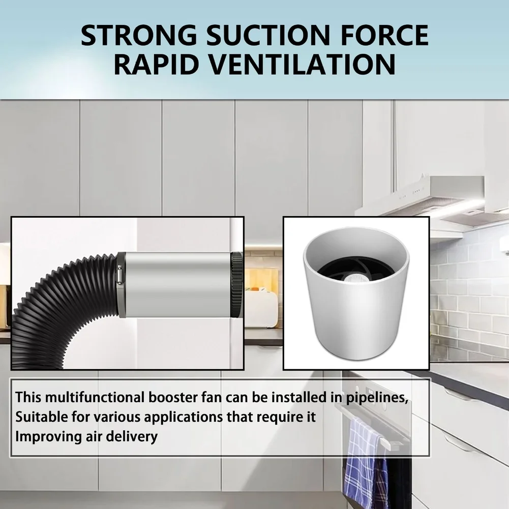 160mm Solar Duct Fan for Mobile Home Ventilation with Adjustable 12V DC Low Noise and Weather Resistant Plastic Housing