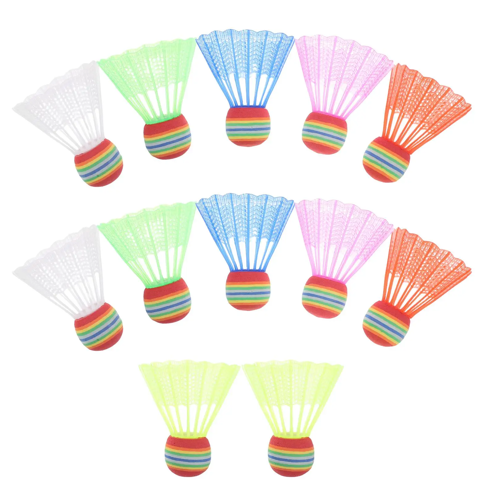 

12 Pcs Indoor Shuttlecocks for Badminton Color Big Head Dedicated Plastic Child