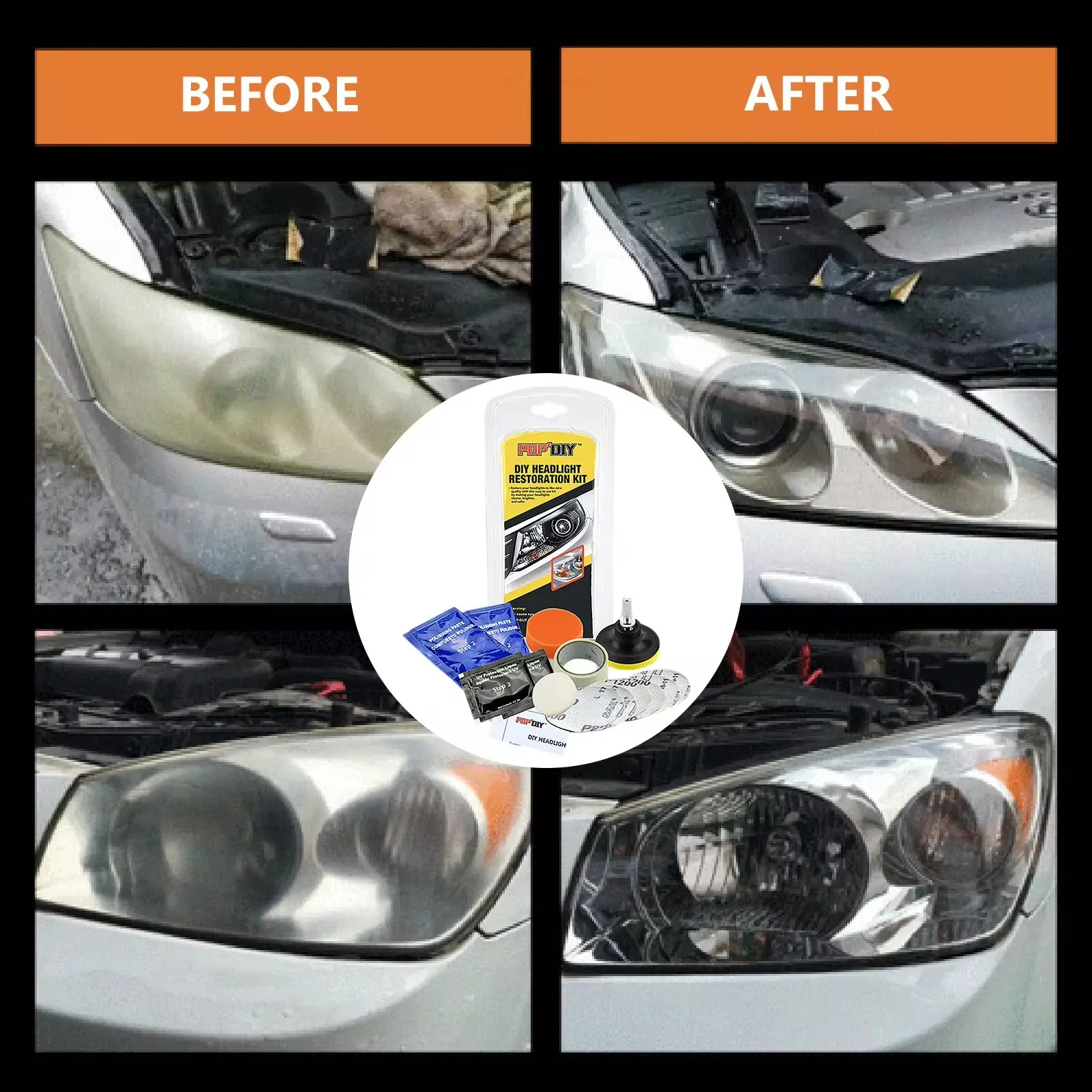 Car Headlight Restoration Polishing Kits Headlamp Repair Kits Car Light Polisher Cleaning Paste Car Paint Care Refurbish Agent