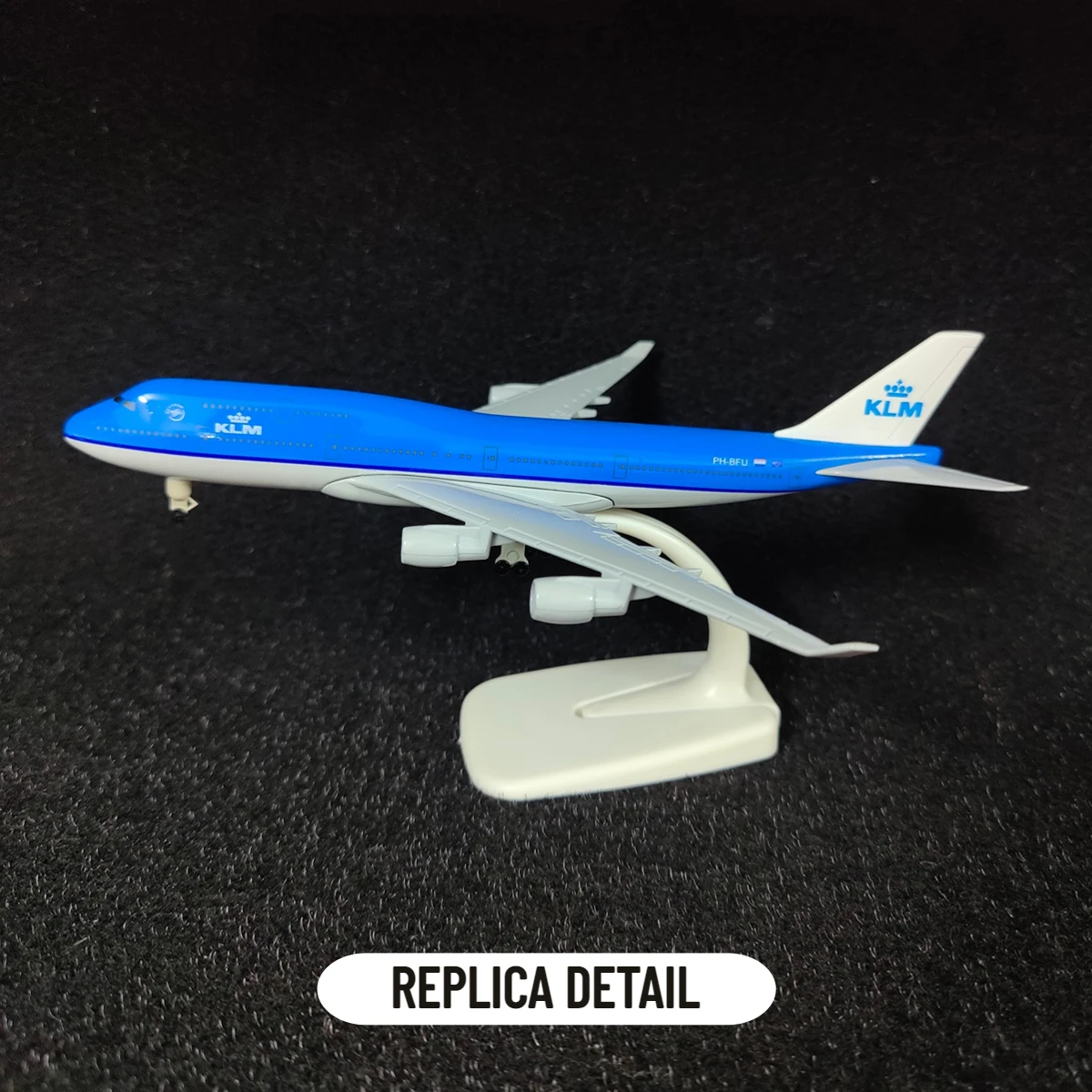 Scale 1:250 Metal Aviation Replica 20cm, KLM B747 Aircraft Model Airplane Miniature, Room Decor Xmas Gift Kids Toys for Boys