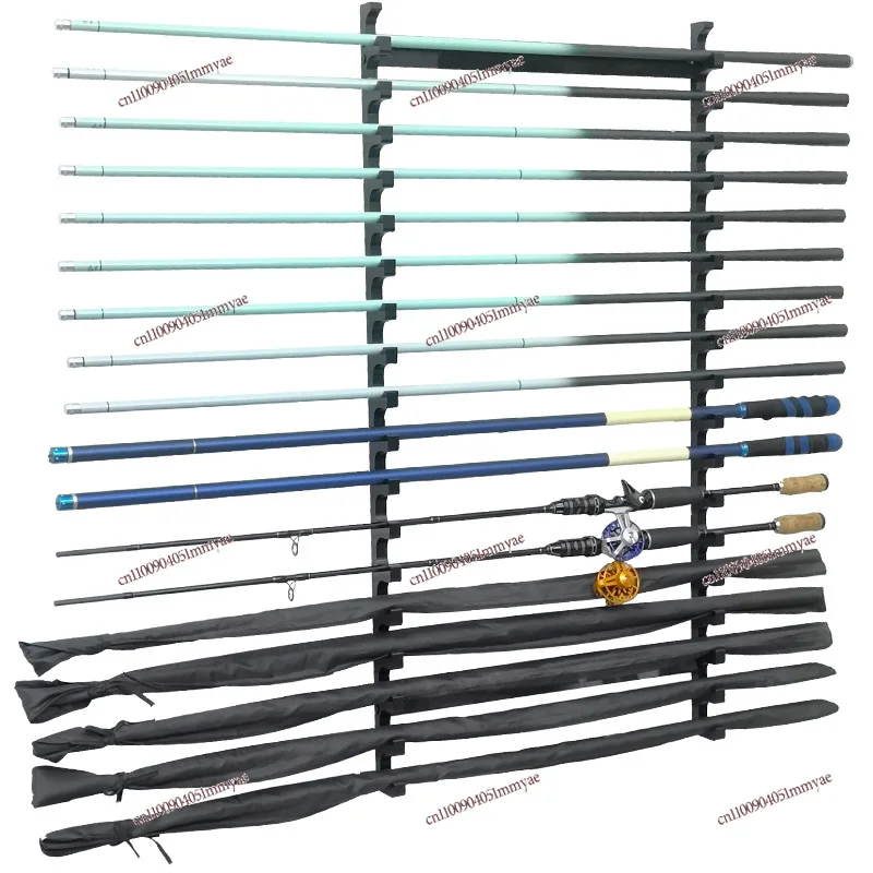 

High-end Fishing Rod Display Rack No Punching Storage Fishing Rod Rack Wall-mounted Fishing Rod Display Rack