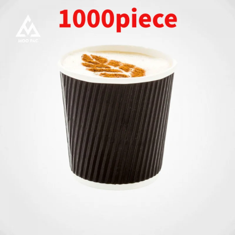 

10 00piece.Custom.Custom Paper Cup Disposable Recyclable Food Grade Single Double Ripple Wall Paper Coffee Cups Hot Drink