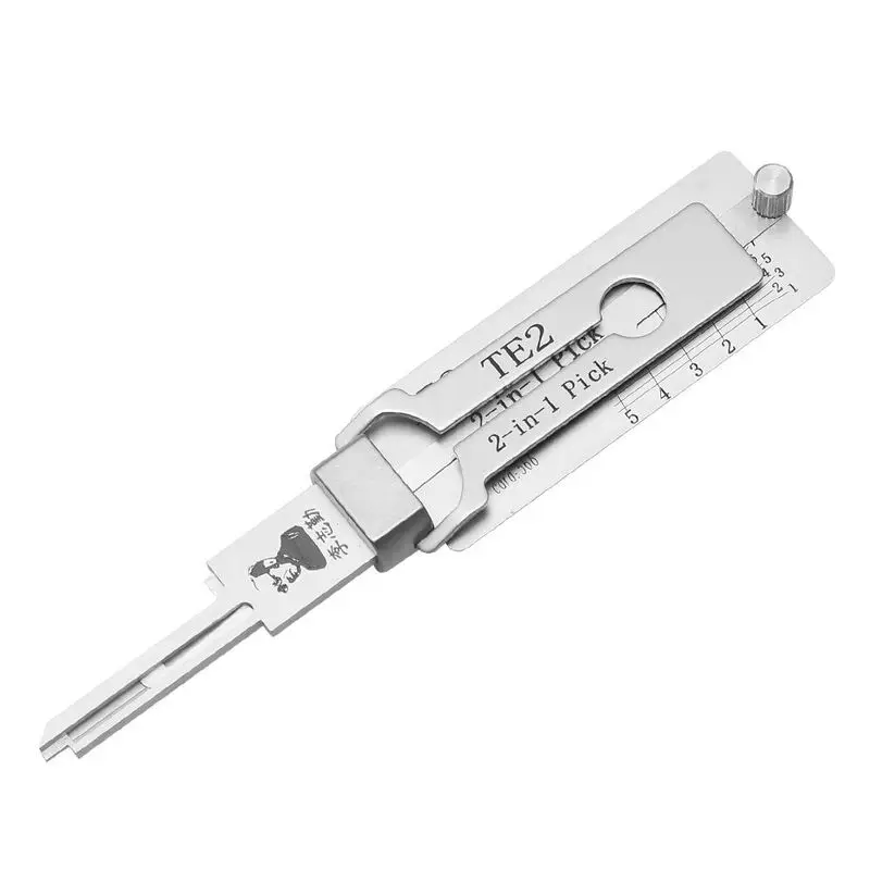 LISHI TE2 2 in 1 Locksmith Tool Lock Pick & Decoder Flat Milling for TESA TE2 Home Door Civil Lock