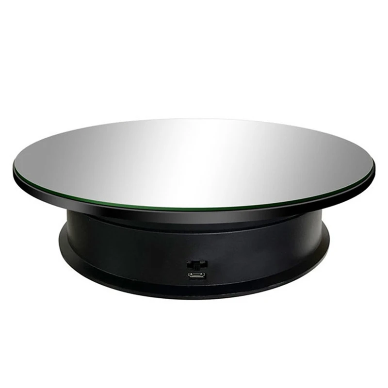 

Electric Rotating Mirror Display Stand 2 Speeds Maximum Weight 3Kg 360 Degree Whirling Platform Photography