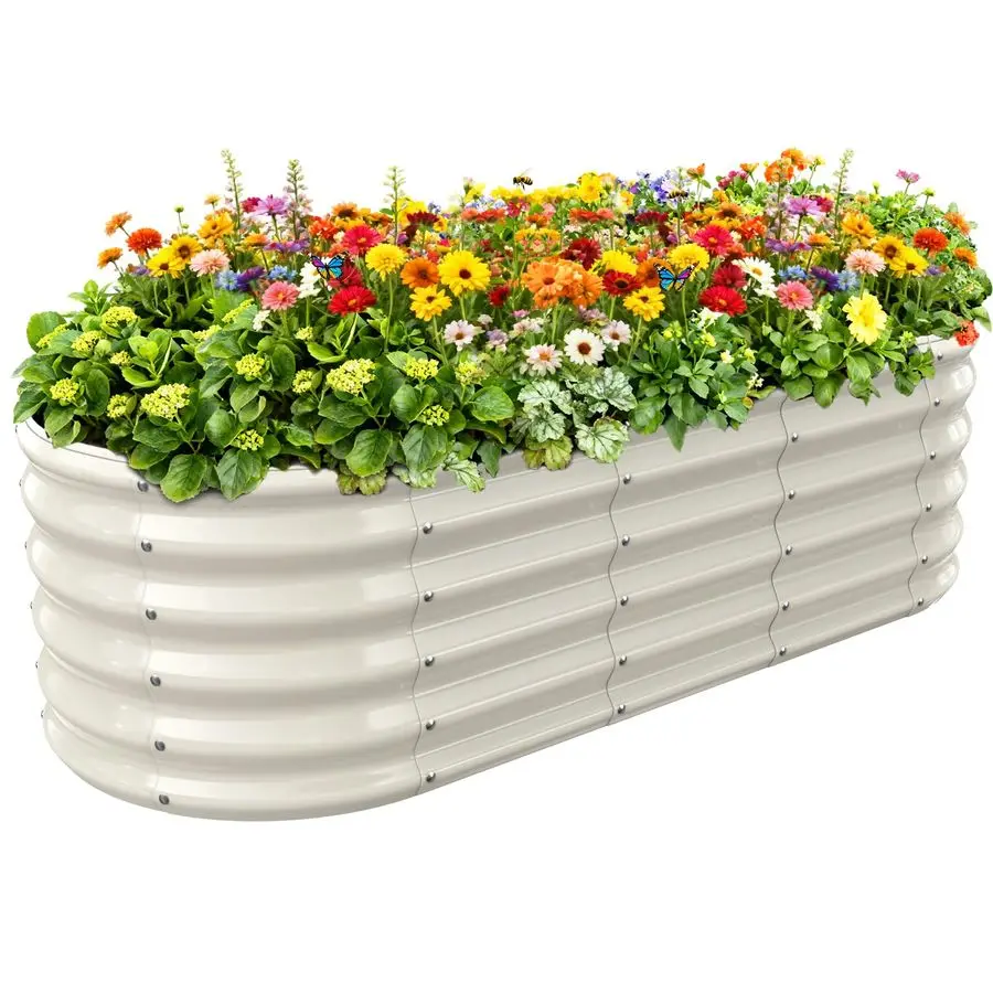 

Высокие уличные садовые грядки-клумбы, овальные, 1,52х0,61 м, металлические, толщиной 0,8 мм, для различных растений