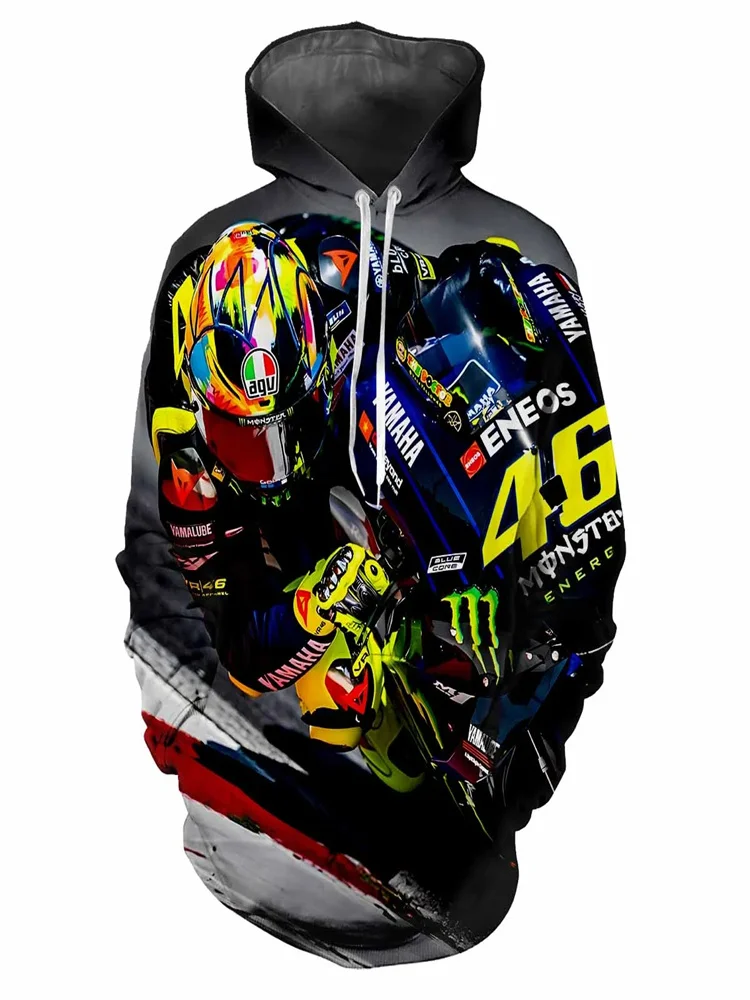 New fashion men\'s 3D hoodie women\'s hoodie printed motorcycle outdoor casual sportswear oversized hoodie jacket top comfortable