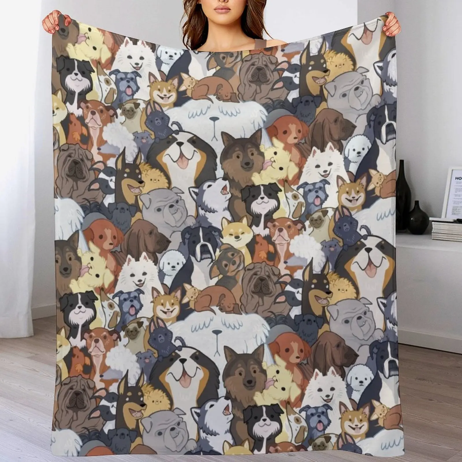 Pupper Party Throw Blanket christmas gifts manga funny gift Blankets