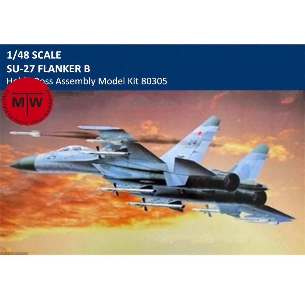 

Trumpeter MiniHobby 80305 1/48 Scale Su-27 Flanker B Military Plastic Aircraft Assembly Model Kits