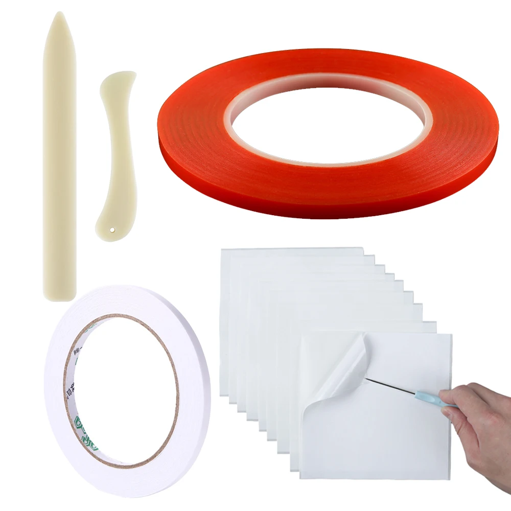 Folder Paper Creaser Tool 2pcs/set Plastic Bone Scoring Folding Creasing Scrapbooking DIY Handmade Bookbinding Cards Tool