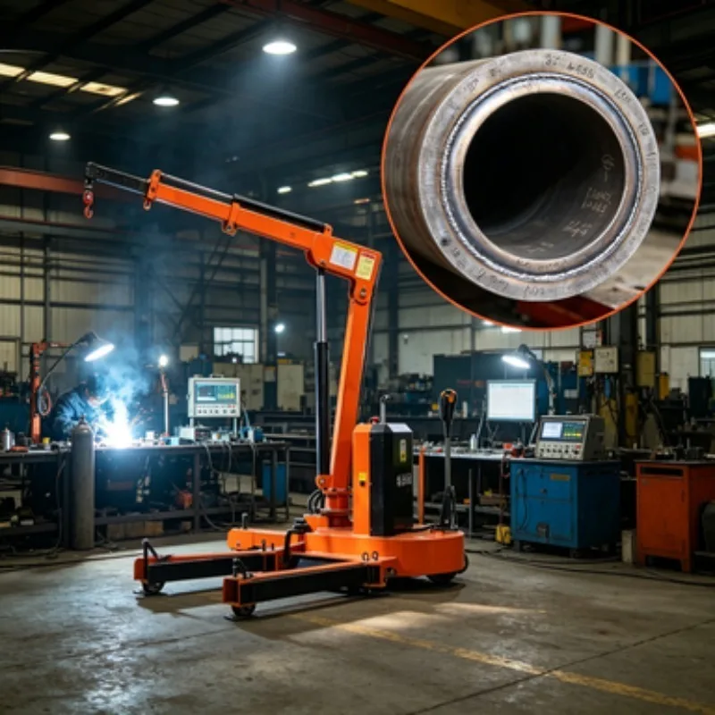 Self-Propelled Electric Hoist – 500kg/1000kg Truck Crane with Telescopic Boom, Portable Floor Crane for Loading and Unloading