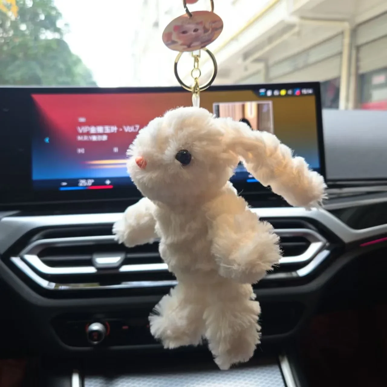 Stylish Plush New cute upscale couple  long ear rabbit  keychain  funny pendant sweet fashione soft christmase  birthday gift