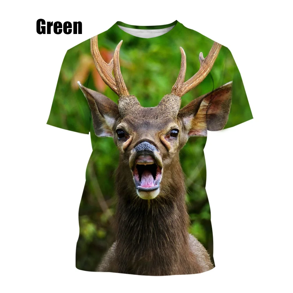 

2022 Camo Hunting Animals Deer 3D T-shirt Fashion Men/Women Casual Streetwear Top