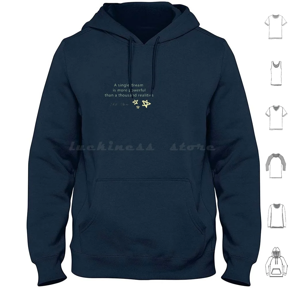 

Dreams And Realities Tolkien Quote Hoodie Cotton Long Sleeve Fantasy Elves Tolkien Jrr Tolkien Gandalf Frodo Aragorn Gimli