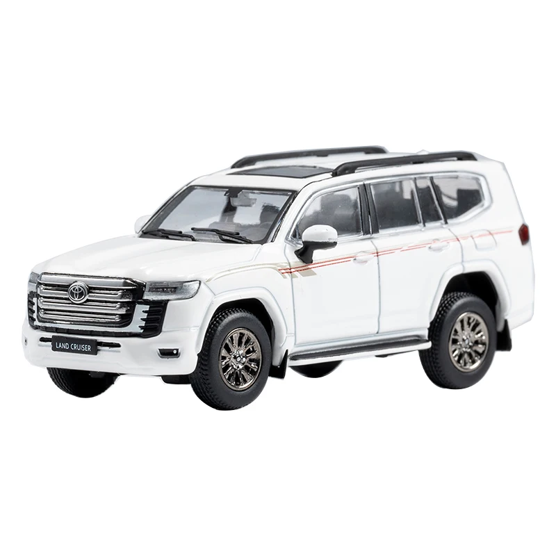 1:64 GCD تويوتا لاند كروزر، لاند كروزر LC300 شارع سيارة محاكاة سبيكة نموذج سيارة جمع حلية
