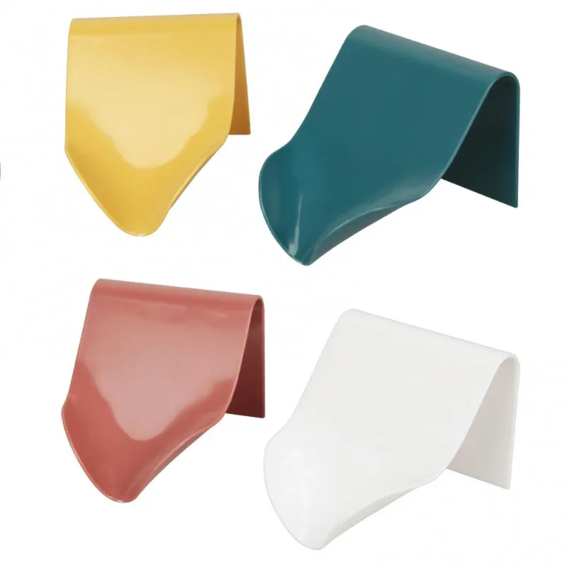 Self-adhesive Soap Drain Rack Home Non-drilling Wall-mounted Soap Rack Plastic Drainage Storage Rack Bathroom Shower