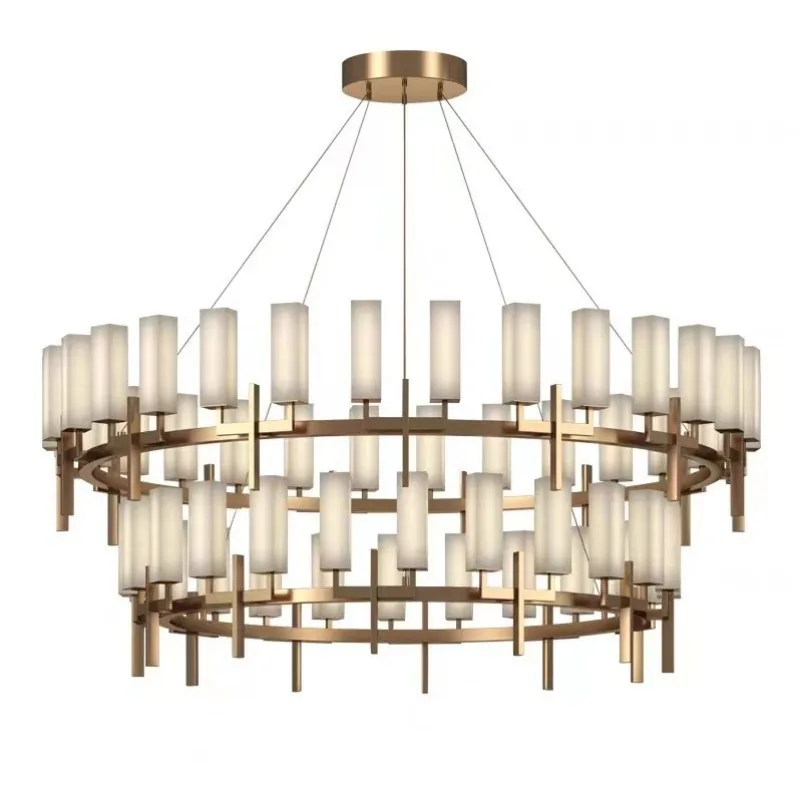 

New Chinese style living room chandelier Modern simple hotel Lobby Banquet hall Restaurant Box Room Villa Club chandelier