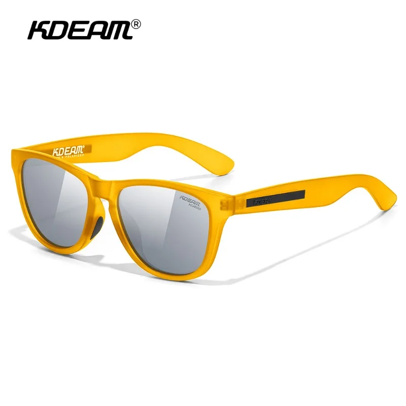 KDEAM Latest Ultra-Light TR90 Frame Marathon Polarized Sunglasses Colorful Dopamine Edition Solid Color Sun Glasses UV400